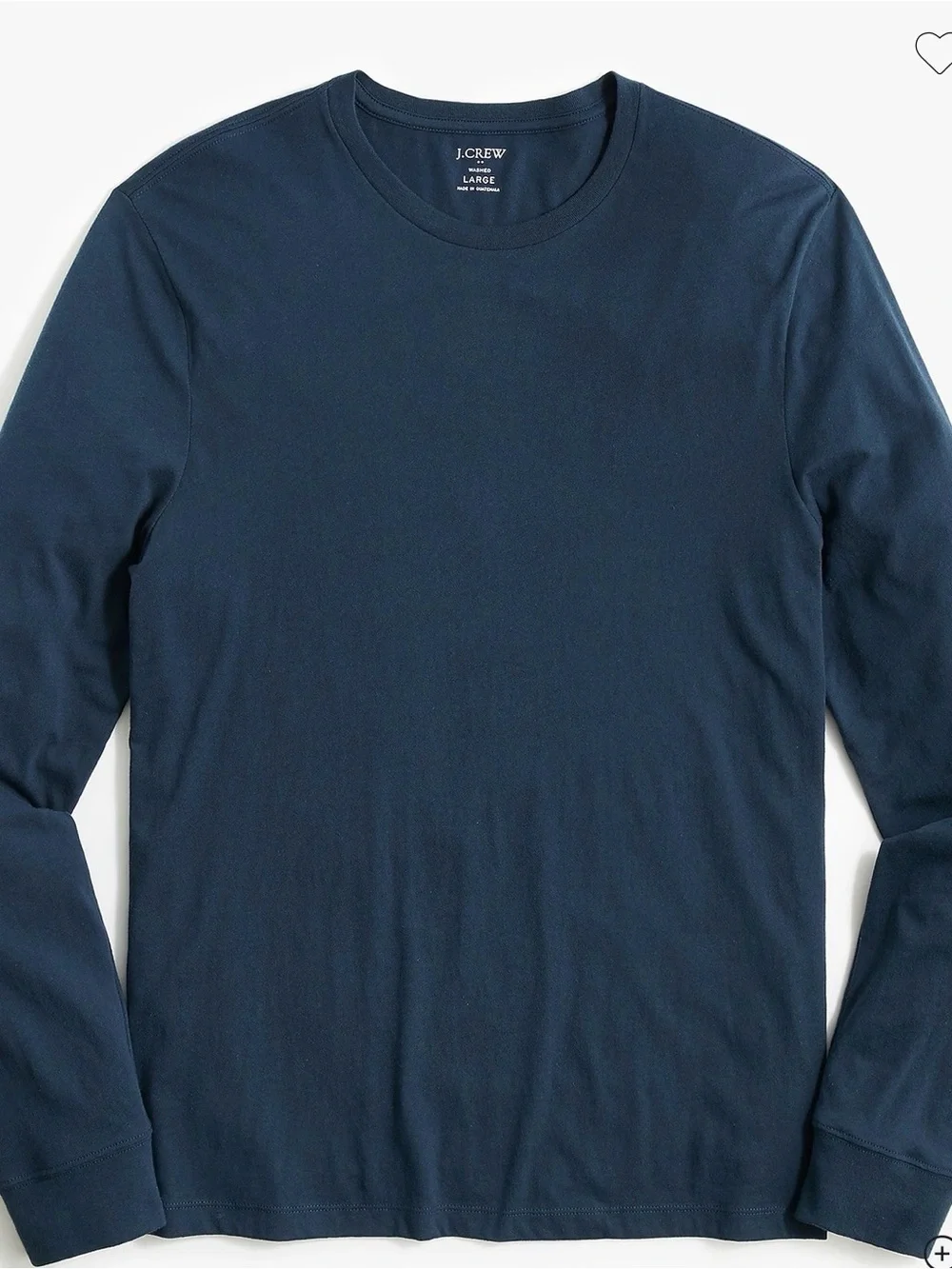 J. Crew Men's Long Sleeve Crewneck Shirt - Navy Blue xxl